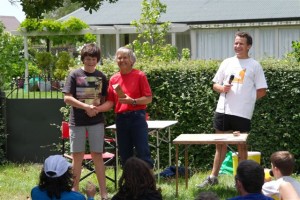 Kieran/William gets his trophy